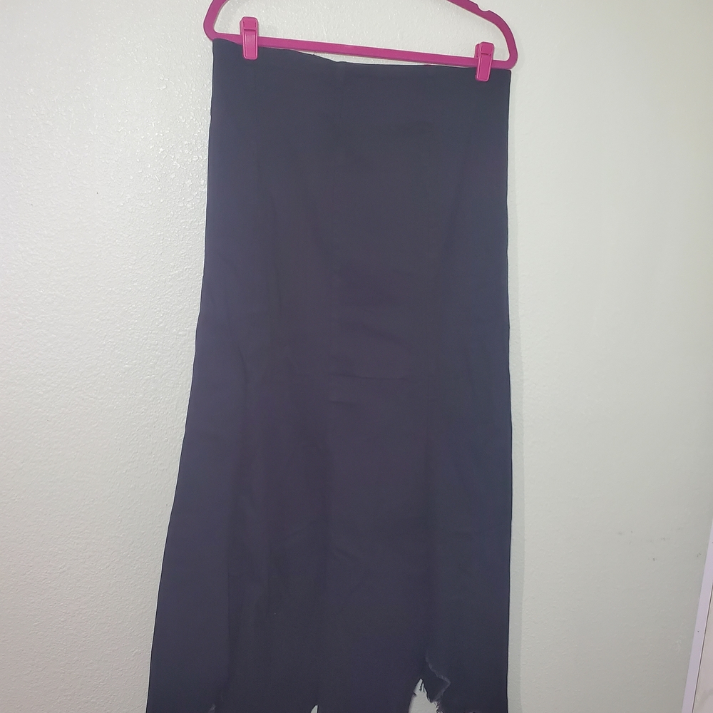 Killstar Black Asymmetrical Maxi Skirt